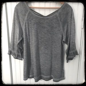 📣SOLD a.n.a. Cross cross back Top Ruffle Sleeve S Small